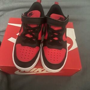Nike Kids Black and Red Sneakers